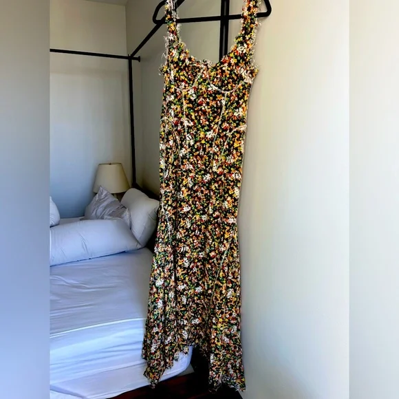 Marni floral cross stitch Maxi Gown Dress - Picture 8 of 11